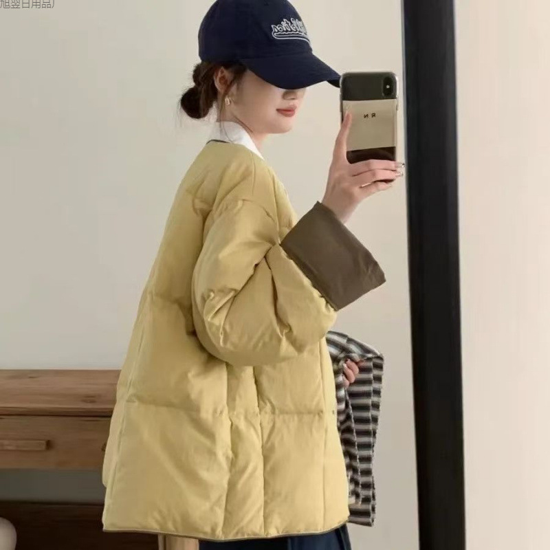 Новая зимняя куртка в корейском стиле для женщин, модная пуховка, универсальная, маленькая, стильная, теплая, модная черная куртка