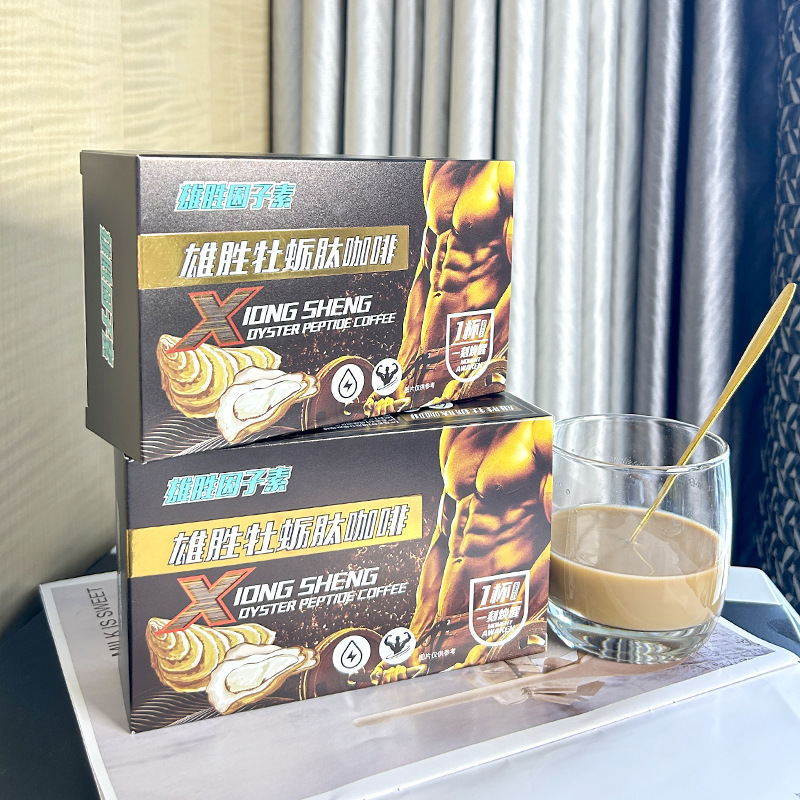 Ginseng Polygonatum Oyster Peptide Coffee Men's Special Refreshing Sports 0 Trans Fat Instant Energy Coffee Powder Oem