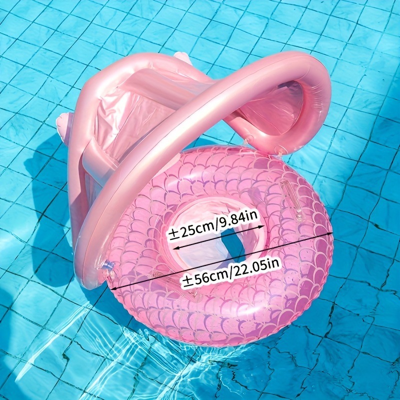 2026 New Cross-Border Dropshipping 1 Pink Mermaid Tail Inflatable Swimming Ring