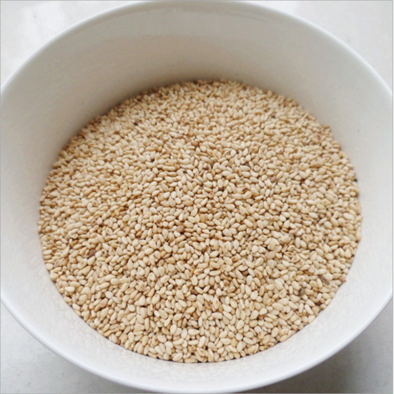 Henan Zhima Shop Cooked White Sesame Raw and Cooked Peeled Sesame Peeled No-Wash Granules Full 500g Bag