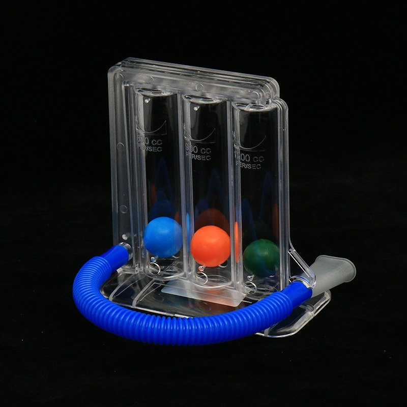 Тренажер для дыхания, устройство для тренировки легочной емкости, очищающее устройство с тремя шарами