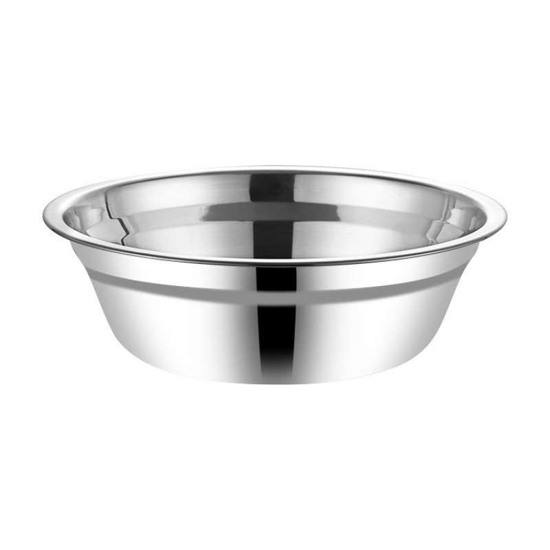 Manufacturer 304 Stainless Steel Soup Bowl, Soup Basin, Noodle Basin with Magnetic and Non-Magnetic Options, Thickened for School Canteens, Multi-Purpose Wholesale Vegetable Washing Basin