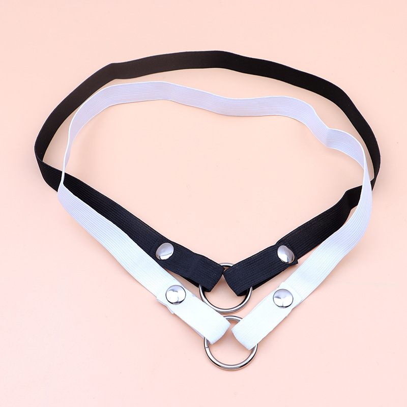 Metal CB Lock Anti-Sliding Special Adjustable elastic Band Auxiliary Tool Leather Bundled Adult Fun Accessories