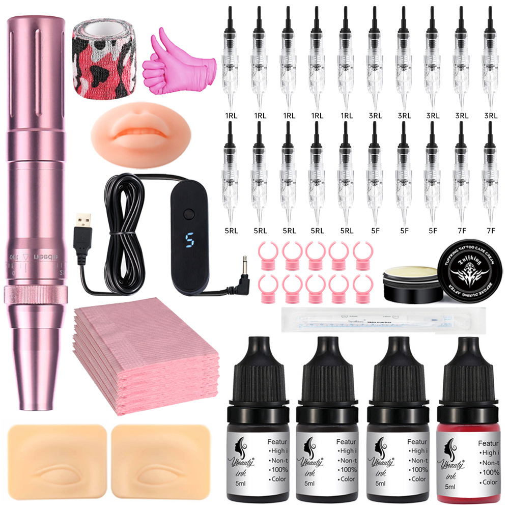Набор татуировочной машины Ybeauty, татуировка бровей, отбеливание бровей, цвет губ, контактные линзы, специальные принадлежности для салонов красоты