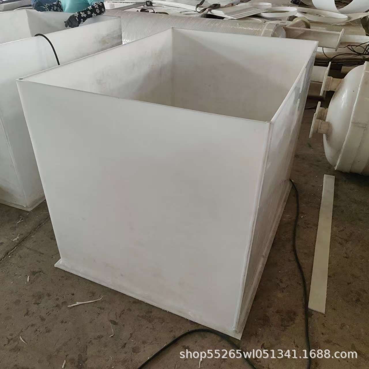 Pp Plastic Plate Water Tank Acid and Alkali Resistant Electrolytic Acid Washing Tank Anti-Corrosion Polypropylene Sink Thickeneded Reinforced Welded Pp Water Tank