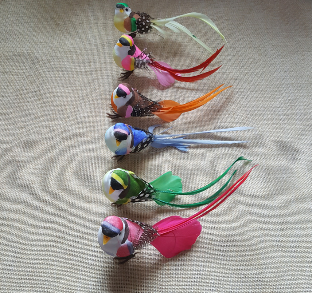 12см шестицветная пернатая птица большая распродажа в конце года в наличии декоративная птица