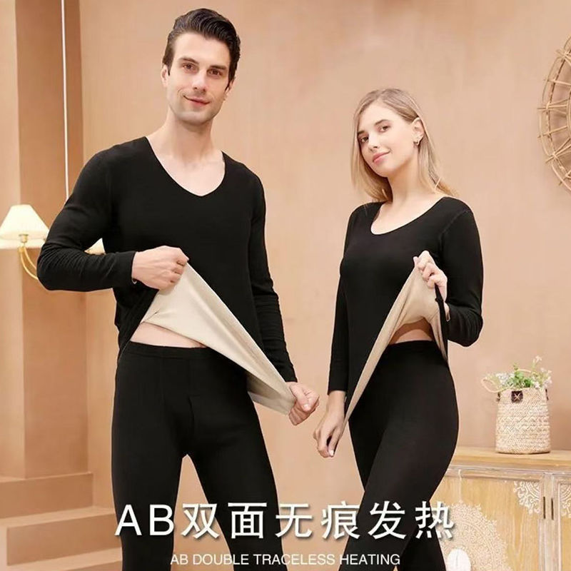 Термальные пижамы с длинным рукавом для мужчин, осенний и зимний комплект, домашняя одежда для пар