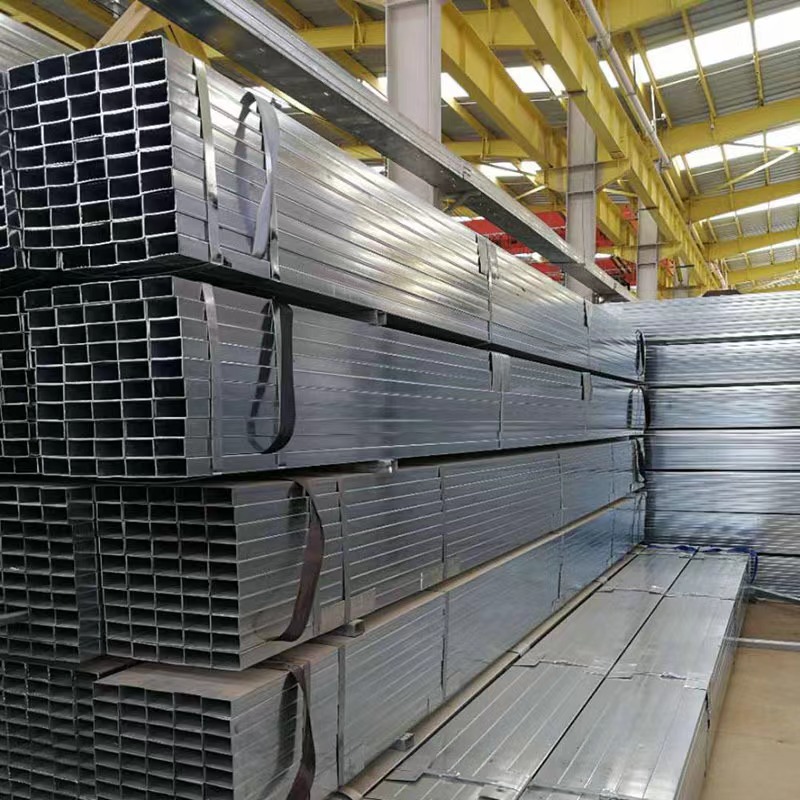 Zinc Aluminum Magnesium Square Tube Source Manufacturer Photovoltaic Bracket Sunroom Column Construction Engineering Square Tube Rectangular Tube Square Pass