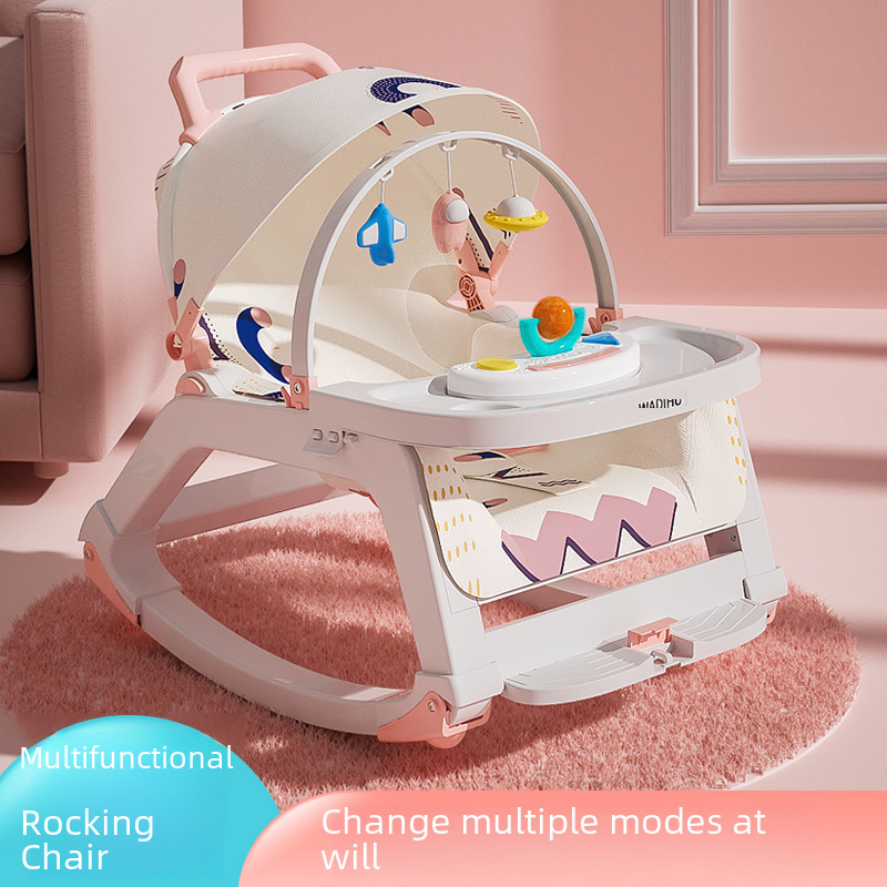 Factory Direct Supply Baby Rocking Chair Stroller Baby Chair Coaxing Baby Cradle Baby Recliner with Baby Sleeping Rocking Bed