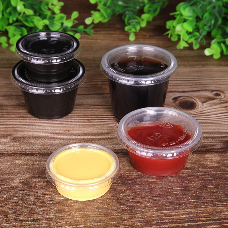 Контейнер для еды с крышкой для кросс-бордерной торговли Amazon предотвращающий передачу запаха упаковка для соуса на вынос одноразовая отдельная коробка для соуса