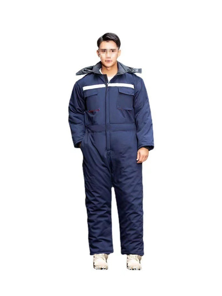 Thickened One-Piece Work Clothes, Cold-Proof and Warm Labor Protection Cotton-Padded Jackets, Crew Cold Storage Outdoor Cotton-Padded Jackets, Ice Fishing and Skiing Cotton-Padded Jackets