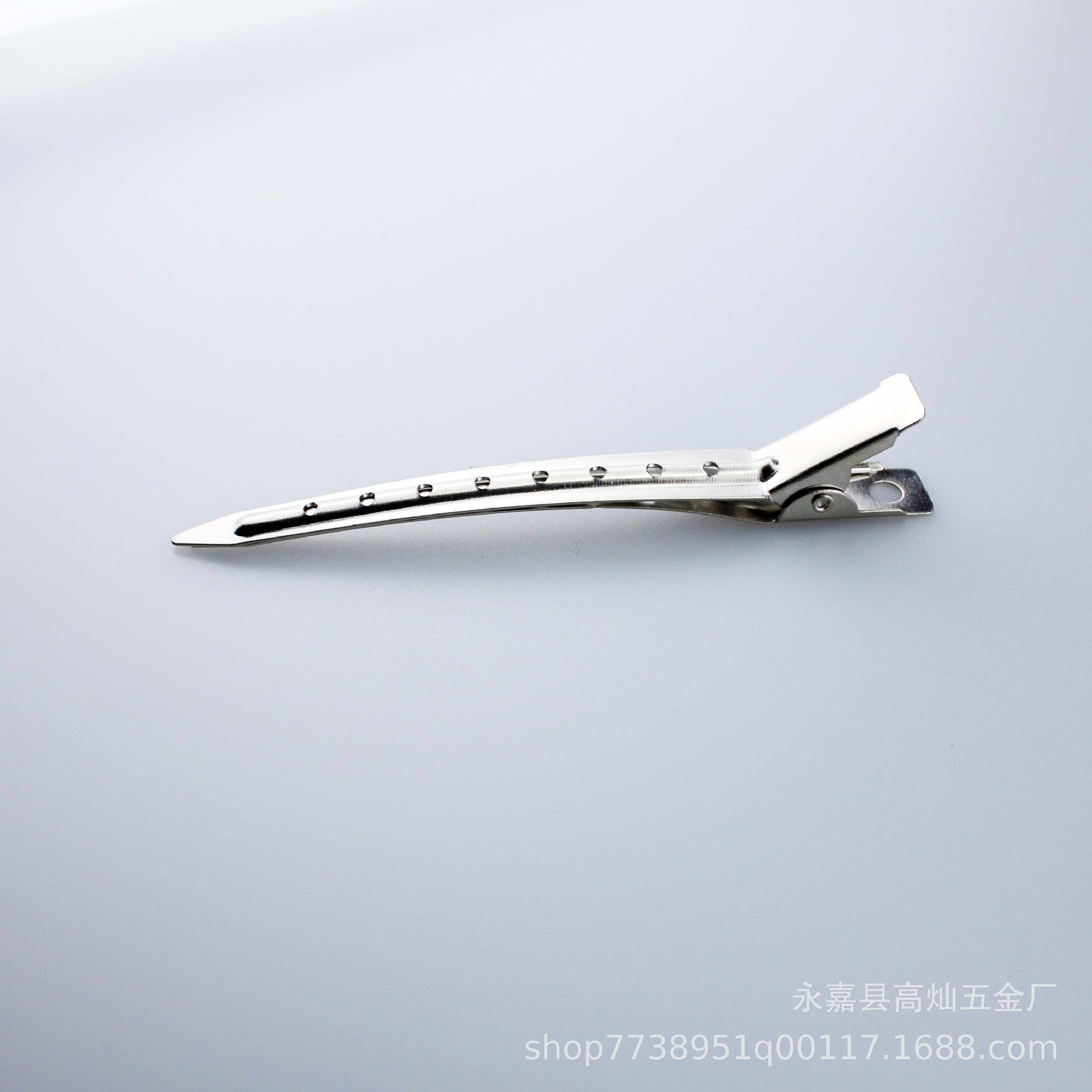 Studio hair salon hair clip metal duckbill clip barber shop hairstyle positioning clip single fork clip electroplating pointed clip factory