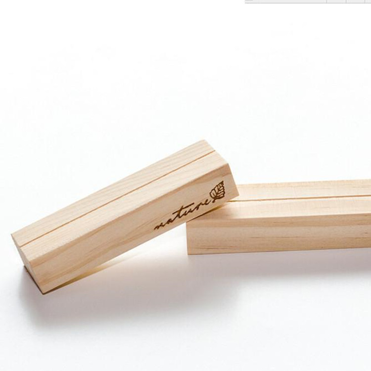 Desk Calendar Postcard Solid Wood Base Desktop Note Wooden Stand Note Business Card Photo Message Holder Menu Holder
