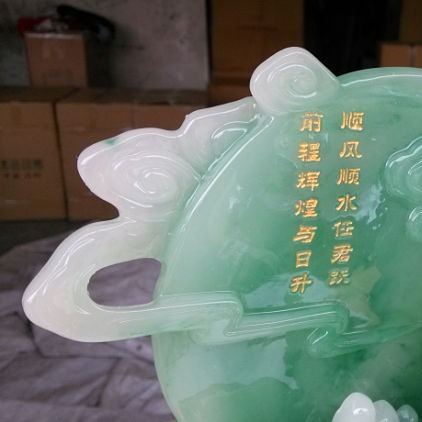 Smooth sailing boat dragon boat resin crafts ornaments feng shui office opening decoration gifts