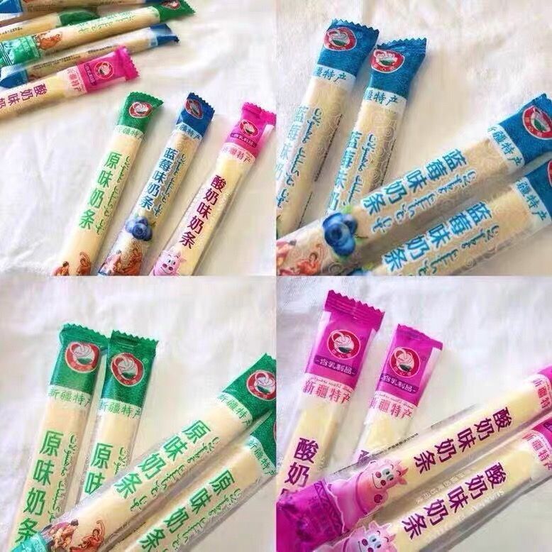 De Yi Xin Milk Bars 1000G/Bag Xinjiang Specialty Original Yogurt Blueberry Milk Bars Milk Bars Fruit Milk Bars