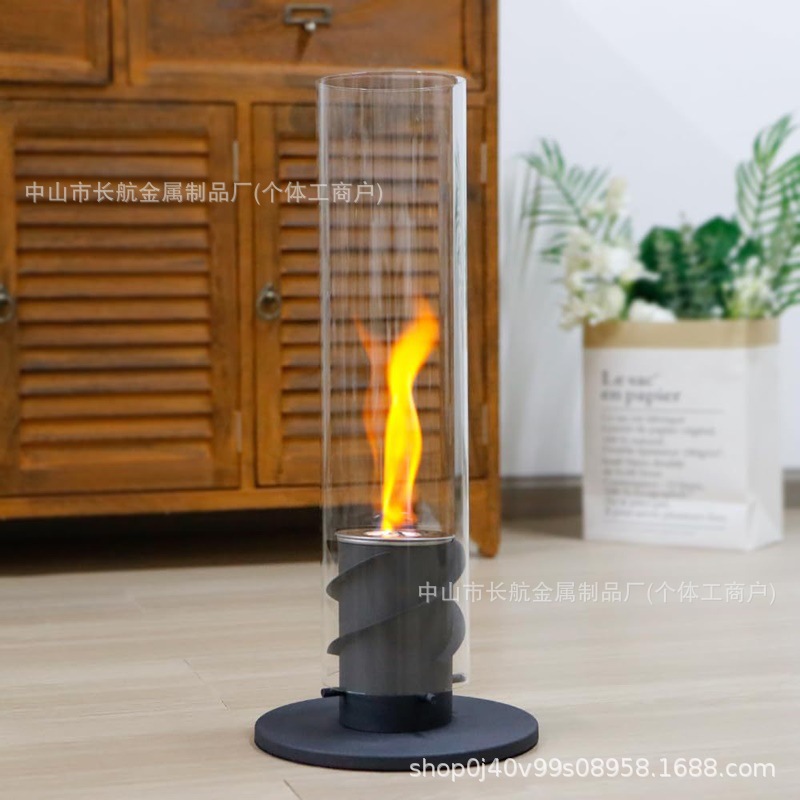Cyclone Alcohol Small Fireplace Real Fire Indoor and Outdoor Courtyard Desktop Decoration Stove Decoration Heating Ins Popular Ornaments