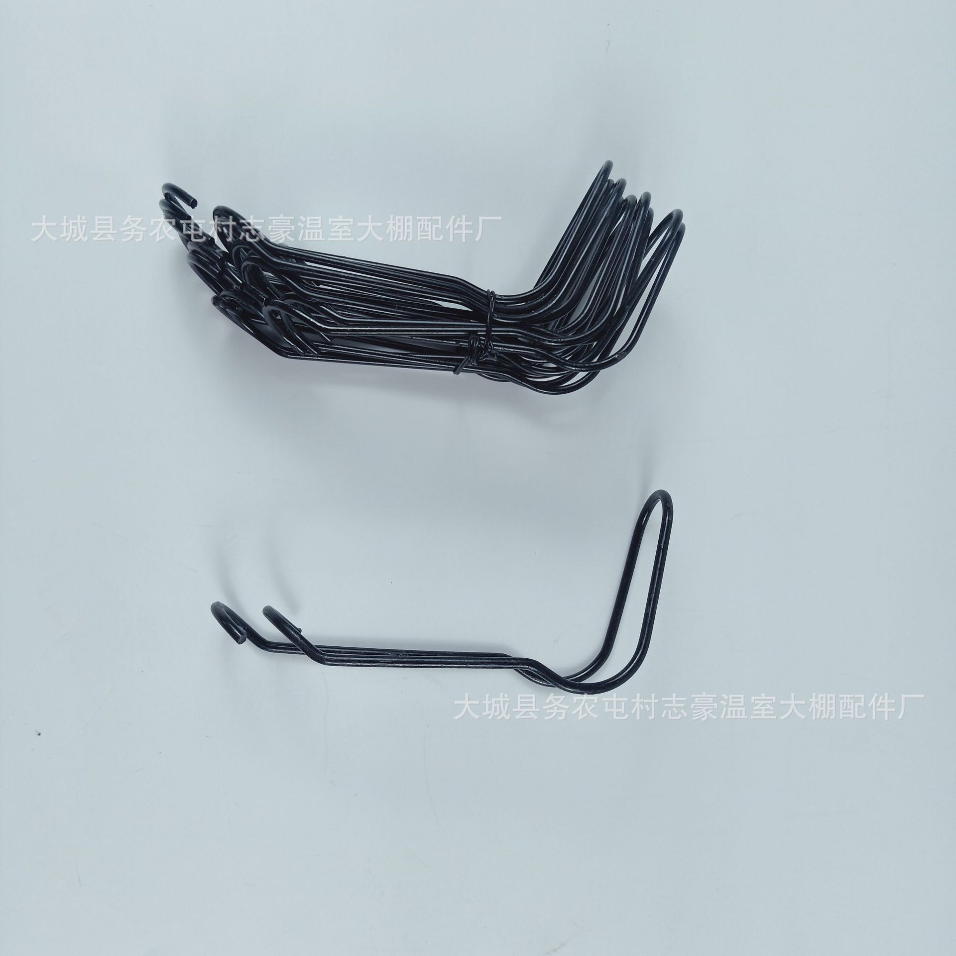 Greenhouse Accessories Top Spring Wire Clip 32*25 Top Spring Steel Pipe Cross Clip Thickened Black Wire Clip