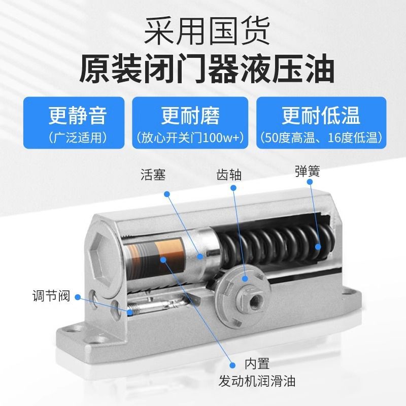 Door Closer Household sliding door closing artifact Commercial fireproof door Fire door Hydraulic buffer mute closure