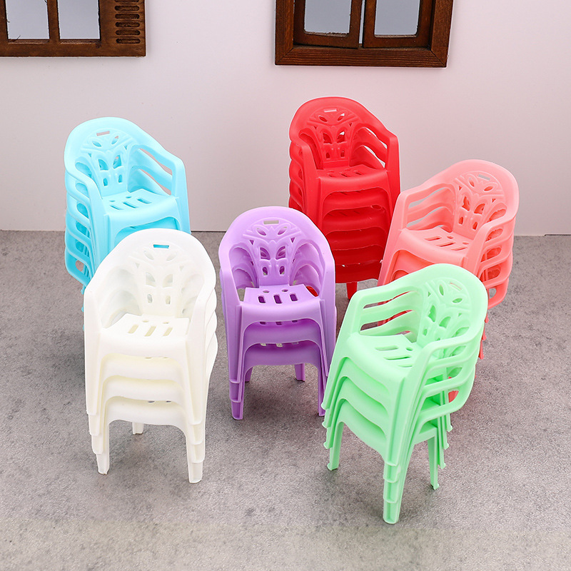 Аксессуары для кукольных домиков, миниатюрные стулья, модели для украшения