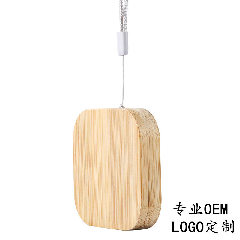 Environmental protection bamboo wood six in one fast charging cable storage box bamboo wood degradable mobile phone fast charging data line 60W