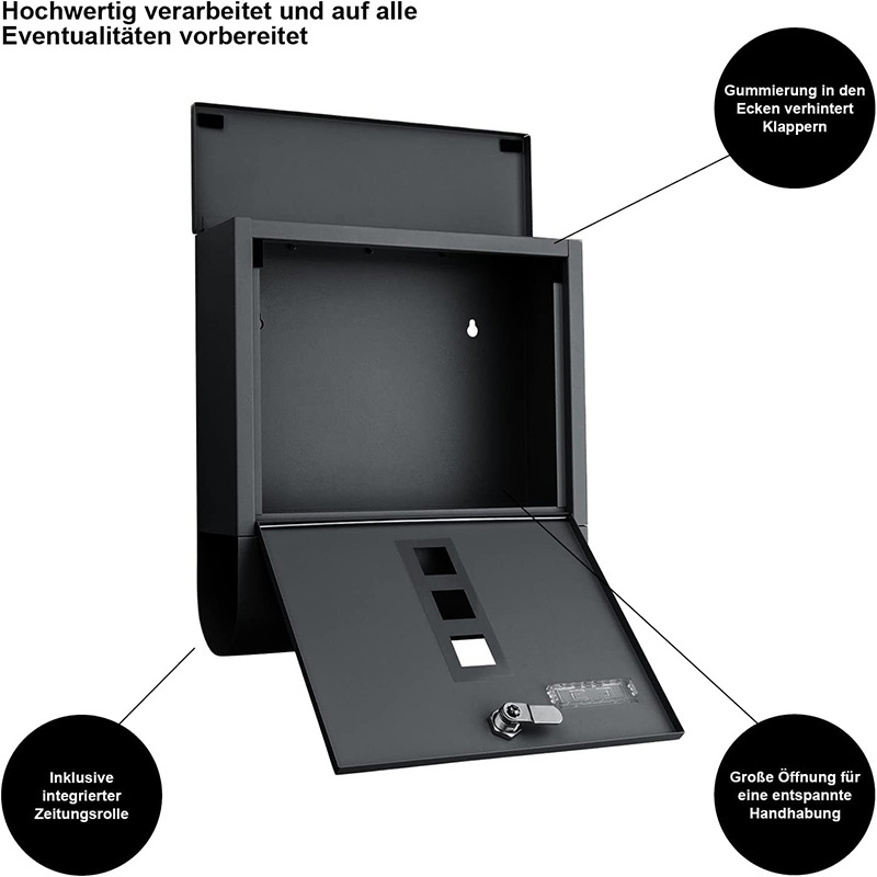 Factory direct mailbox wholesale mailbox outdoor letter and newspaper box wall-mounted creative wall-mounted mailbox mailbox creative mailbox