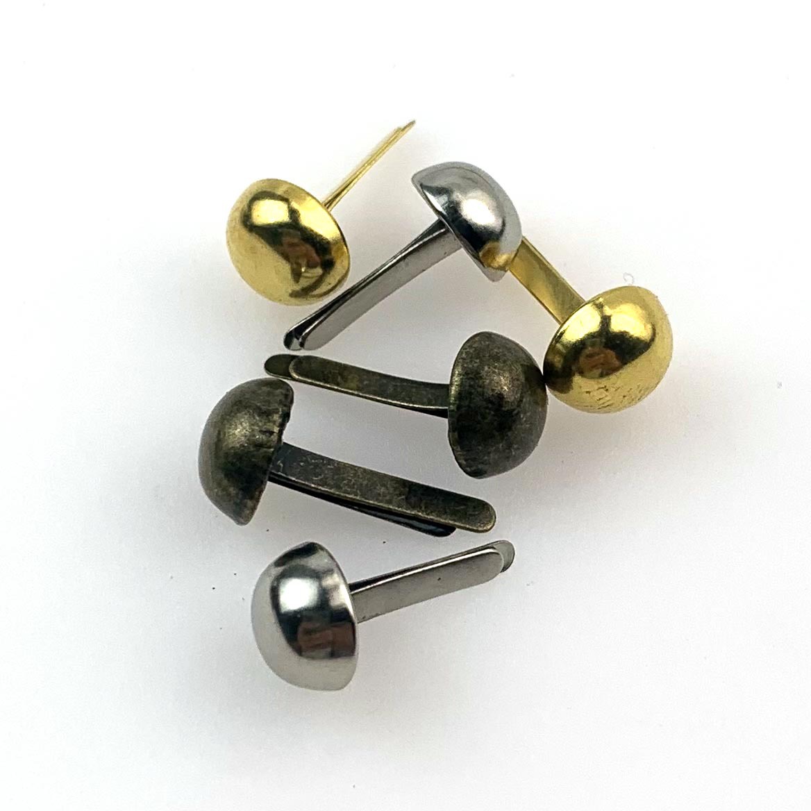 Shishan supply mushroom head two-foot nail 8mm round head bubble nail double-foot nail clothing crafts DIY decorative bags