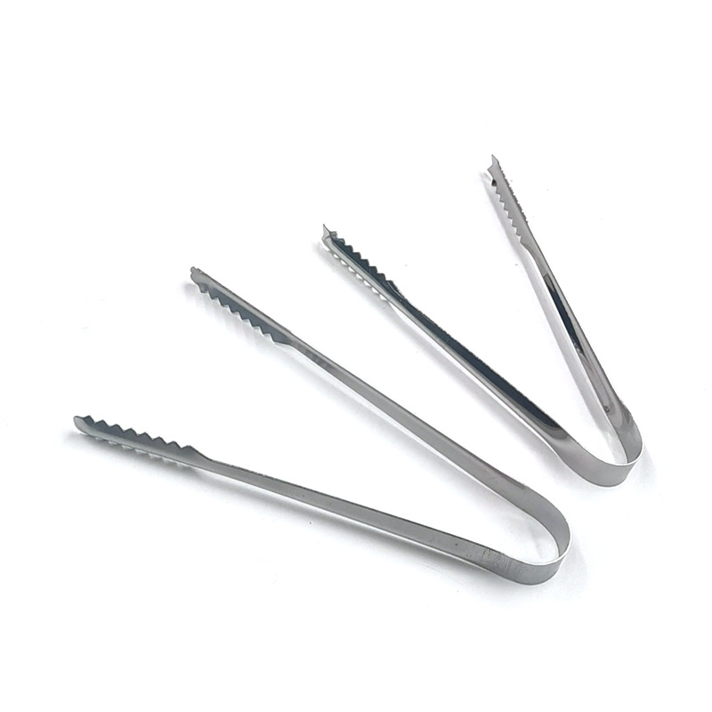Stainless Steel Ice Tongs Food Tongs Bar Ktv Ice Cube Tongs Food Tongs Fruit Sugar Cube Tongs Wholesale