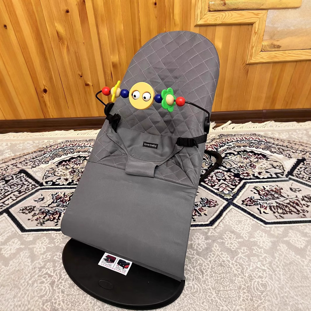 Baby Rocking Chair to Coax Baby to Sleep Cradle Recliner Foldable Adjustable Rocking Chair Soothing Chair