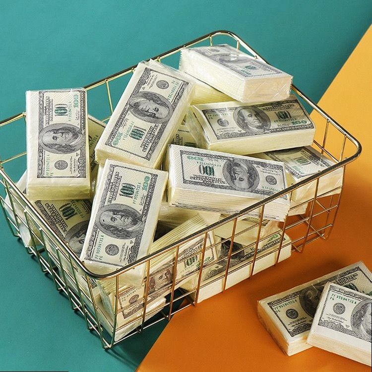 Paper Tianhua New Color Printed Cartoon Handkerchief Paper Napkin Portable Small Bag Restaurant Handkerchief Paper Ready in Stock