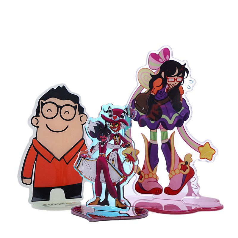 Acrylic Keychain Custom Double-Layer Anime Standee DIY Cartoon Pendant Celebrity Merchandise Keychain Ring Wholesale