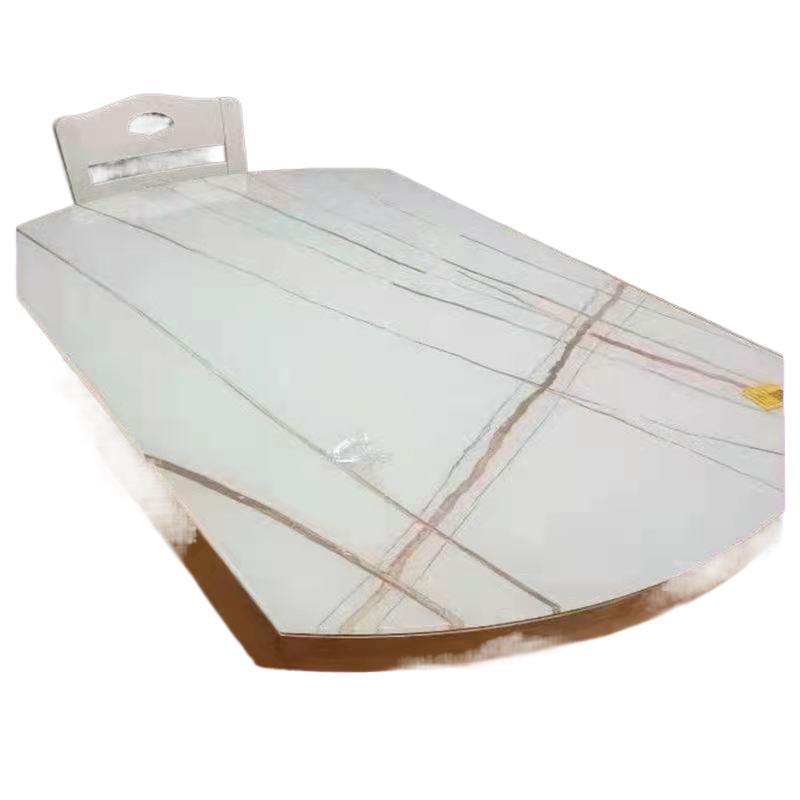 Customized Tempered Glass Marble Desktop Imitation Slate Explosion-Proof Tv Cabinet Dining Table Coffee Table Desk Rectangular