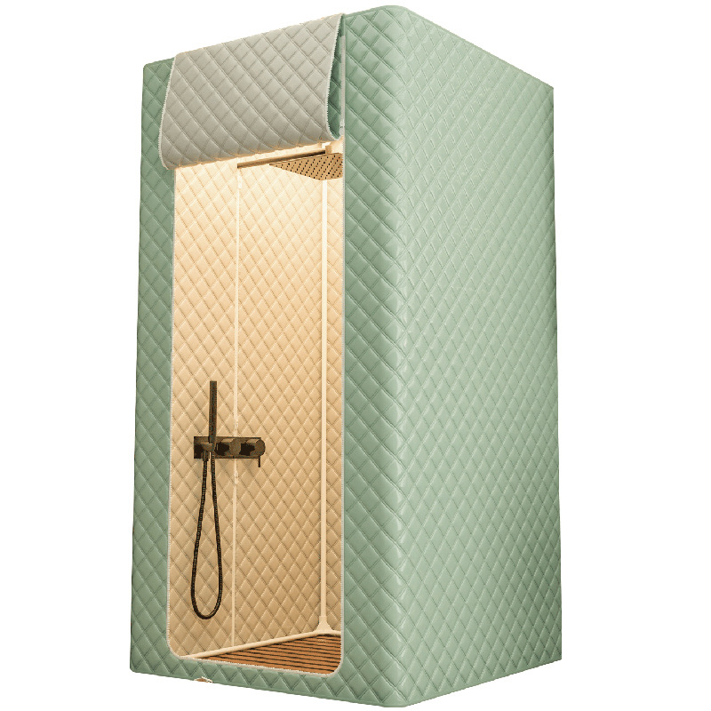 Thickened Quilted Bath Cover Waterproof and Insulated Double-Door Steam Tent Winter Bathroom Warm Sauna Cover Shower Curtain Bath Tent