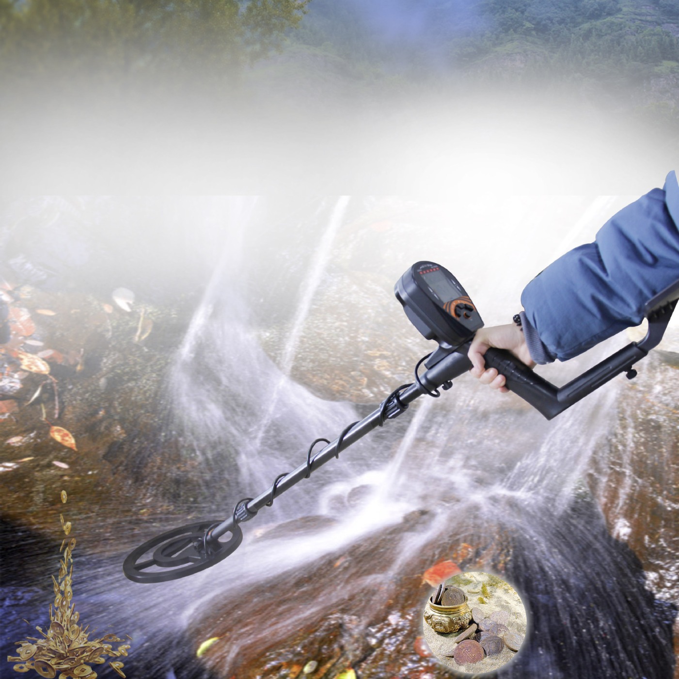 New MD-810 handheld metal detector gold silver copper iron treasure detector high precision outdoor treasure detector