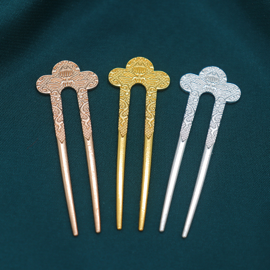 Сплав, электрофорез, мини-двусторонняя полувыемчатая заколка, древний стиль, аксессуары для ханфу