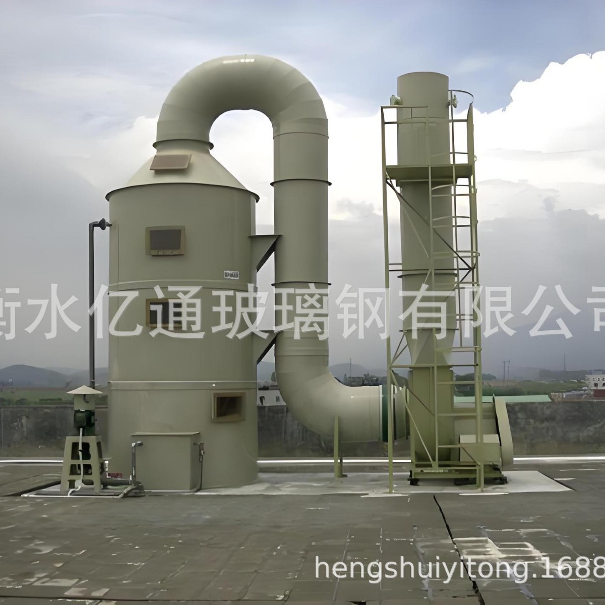 Waste Gas Treatment Plant Engineering Waste Gas Purification Tower Industrial Fiberglass Pp Acid Mist Exhaust Gas Absorption Treatment Dust Removal Net