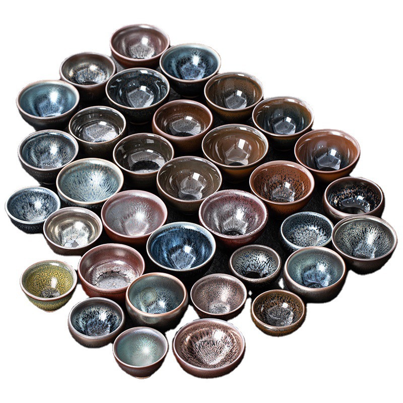 Jianyang Jianzhan Ceramic Kiln Oil Drop Raw Ore Iron Tire Master Cup Kung Fu Tea Cup Tea Cup Tea Set Tea Bowl