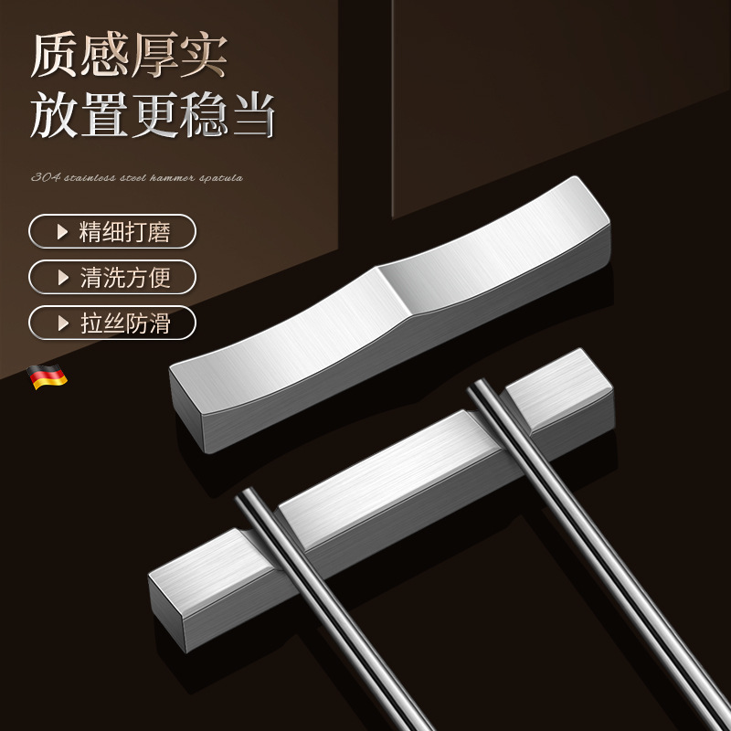 Stainless Steel Gold Chopstick Holder Hotel Tableware Commercial Dual-Purpose Chopstick Holder Chopstick Holder Chopstick Pillow Spoon Holder Spoon Holder
