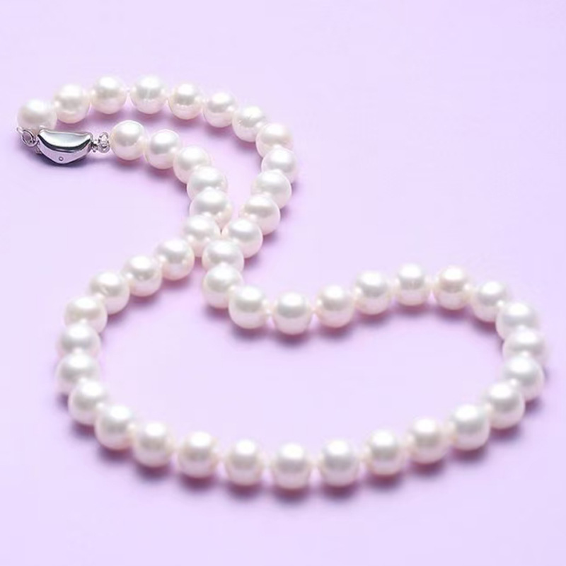 Natural Deep-Sea Pearl Gift Set Shell Necklace Jewelry Three-Piece Set Large Beads