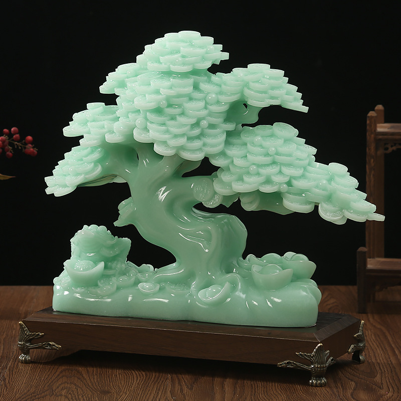 Jade fortune tree fortune tree decoration home living room decoration office hotel cash register decoration opening gift