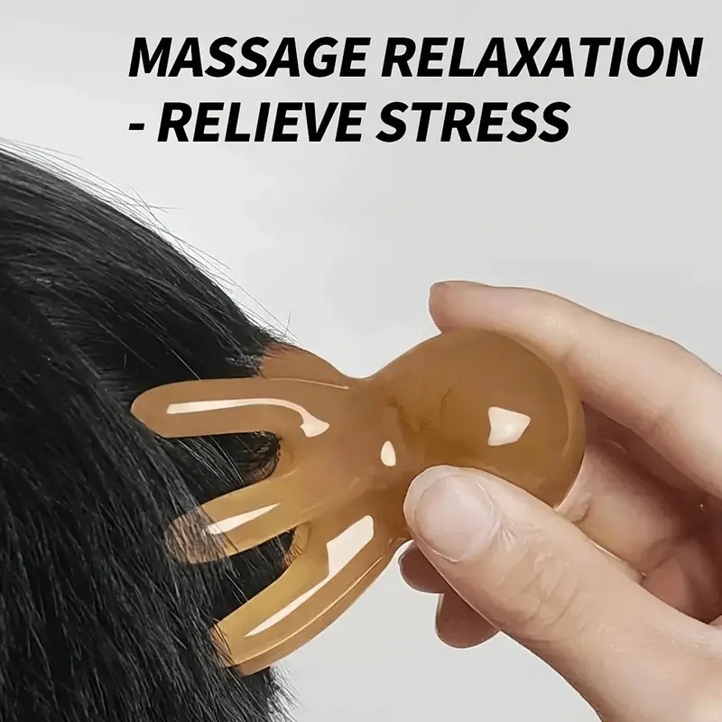Cross-Border Massage Comb for Head Meridian Clearing, Octopus Comb for Scalp Massage and Acupuncture Points to Relieve Itching