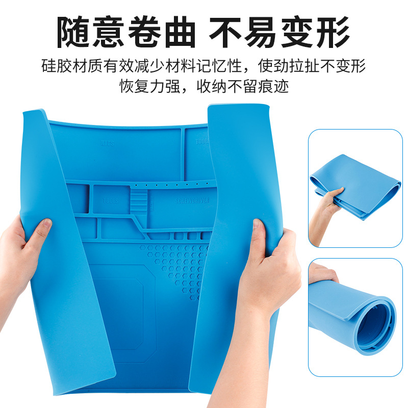 Deer Fairy Workbench Mat Welding Mobile Phone Repair Insulation Mat Hot Air Gun Multifunctional Desktop Silicone Mat Tool
