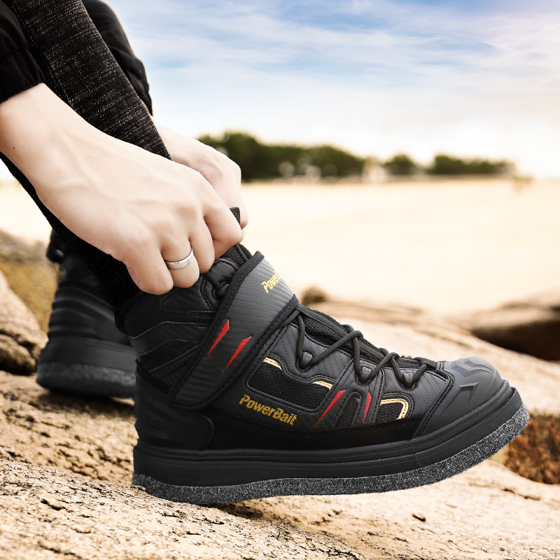 Cross-border Rocky Fishing Shoes Men's Reef Climbing Shoes Non-slip Waterproof Felt Bottom Steel Nails Professional Fishing Shoes Men's Outdoor Sea Fishing Shoes