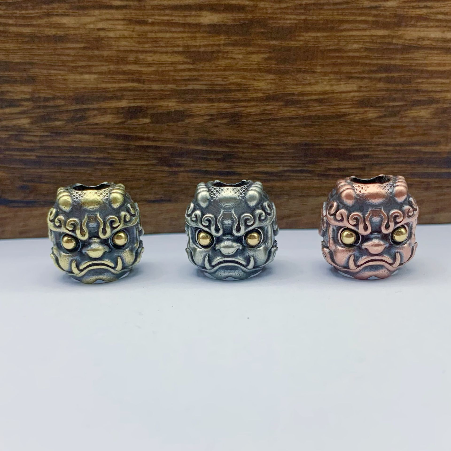 Подвеска из латуни, военные аксессуары, смелая подвеска, браслет из чистой меди с бусинами