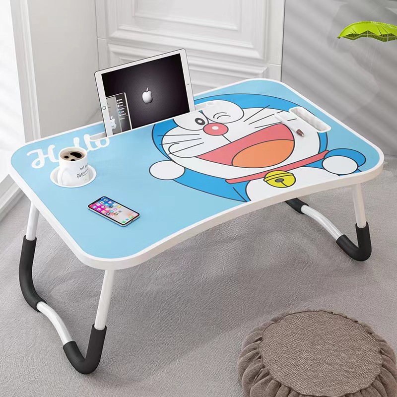 Bed Desk Foldableing Lazy Table Student Dormitory Study Computer Table Multi-Functional Cartoon Bedroom Small Table Storage
