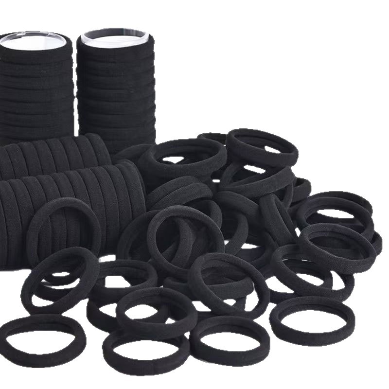 Cross-Border E-Commerce Hot-Selling Plain Ring High-Elastic Headband Seamless Hair Band Women's Black Thick Hair Rope Does Not Hurt the Hair Holster