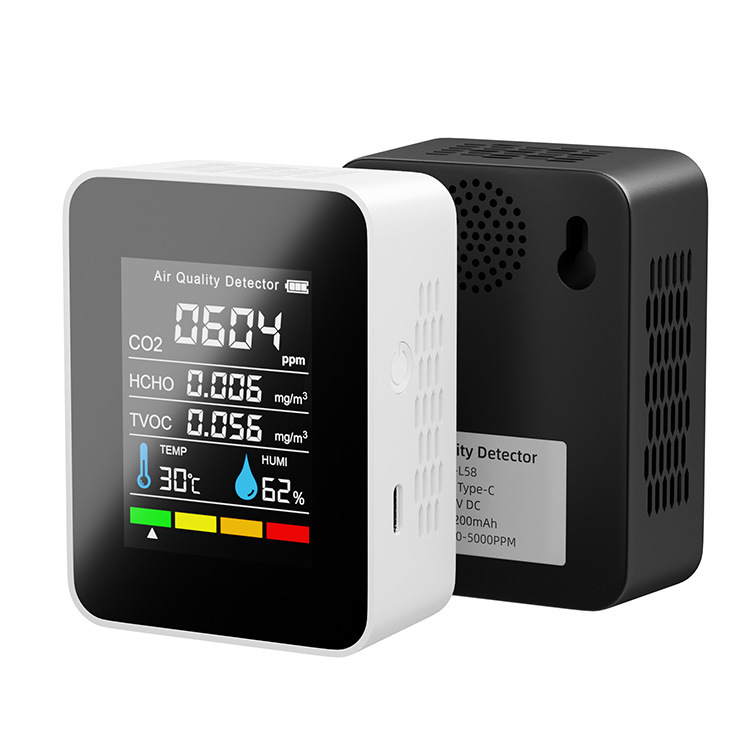 Five-In-One Infrared Carbon Dioxide Detector Co2 Detector Portable Temperature and Humidity Air Quality Monitor 2