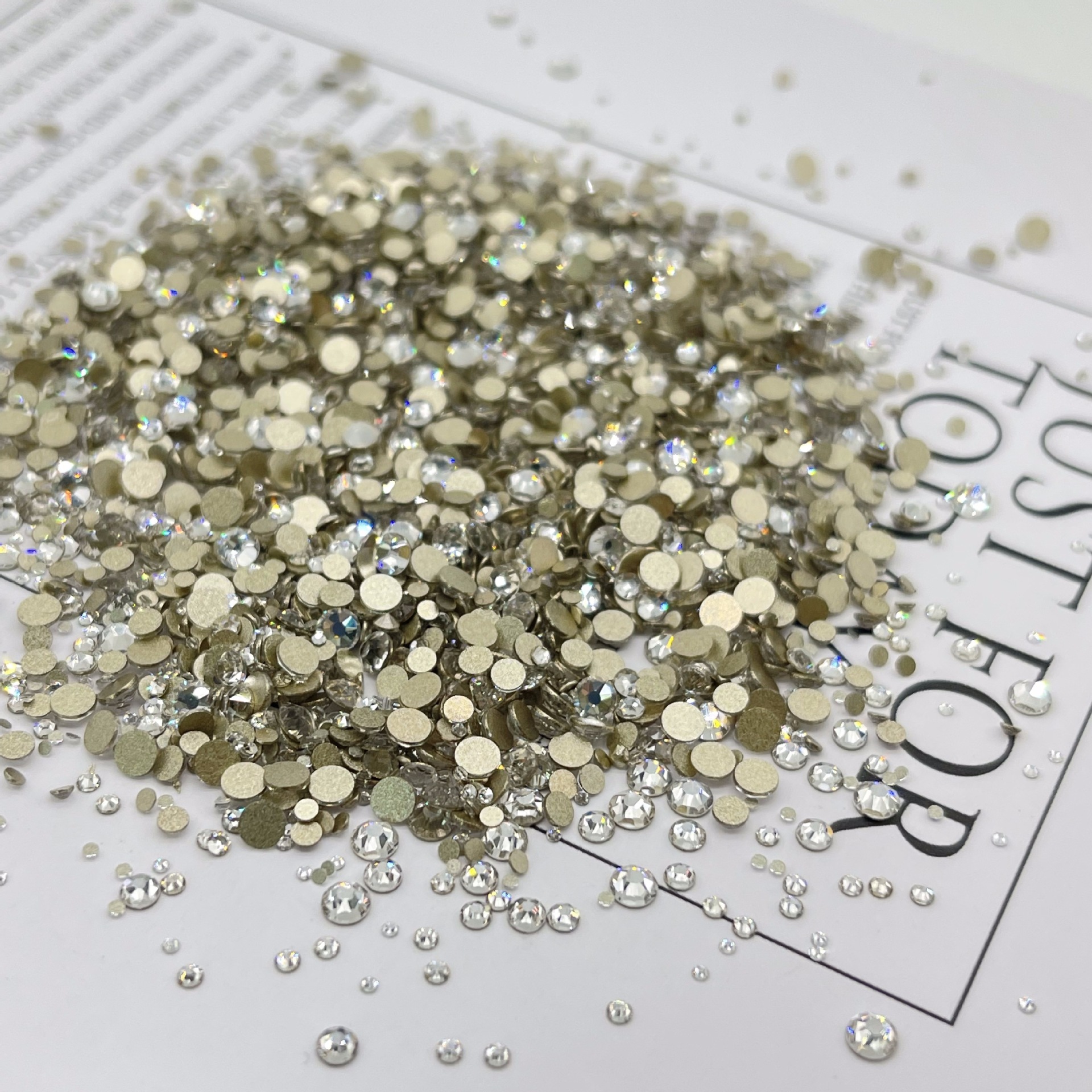 33 нарезки плоского дна круглого белого размера имитация 1:1 популярная одежда и шляпы ювелирные аксессуары оптом