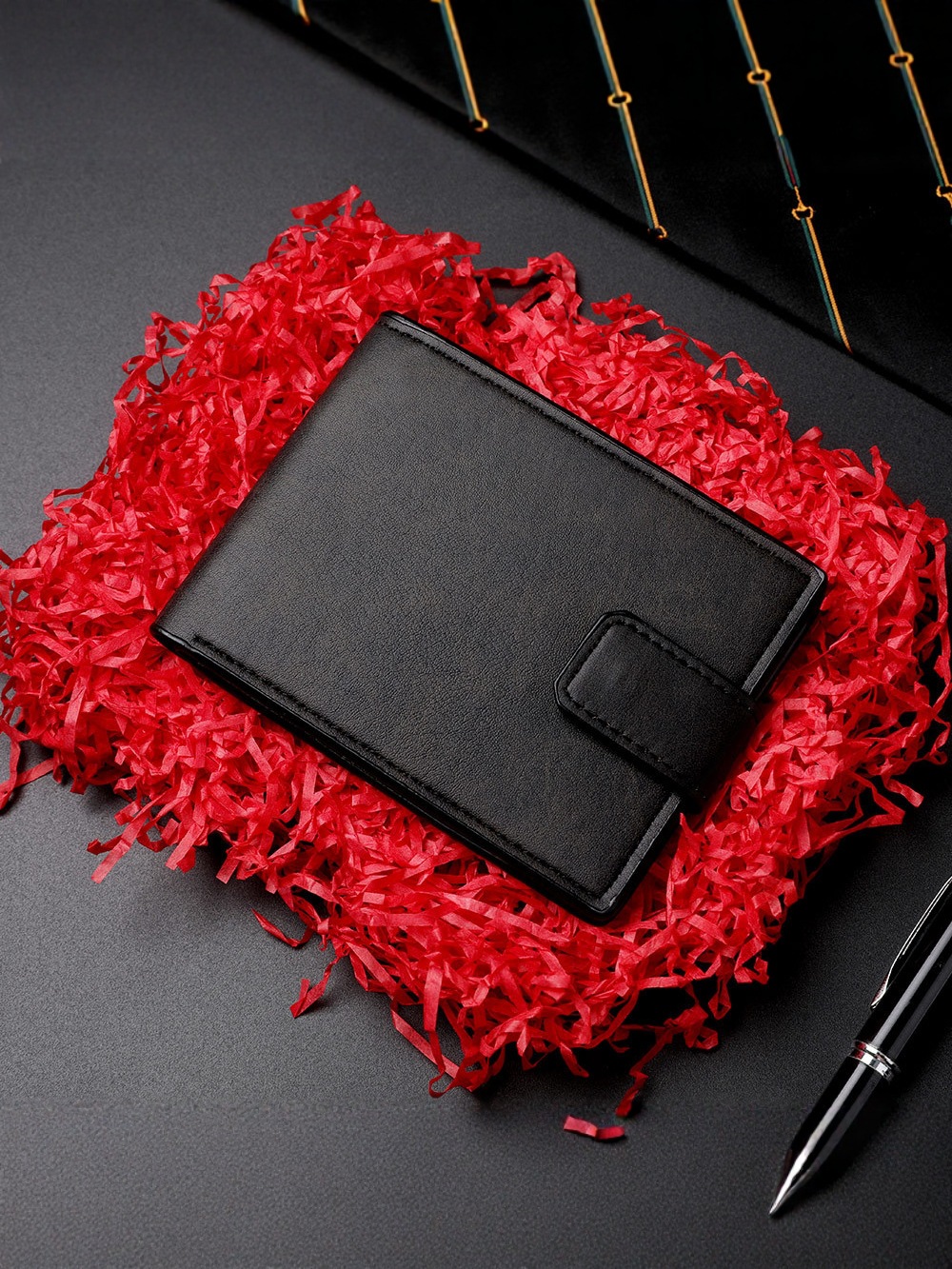 Wallet Men's High-End Coin Purse Short Men's Card Holder College Student Buckle Wallet Retro Small Wallet Men