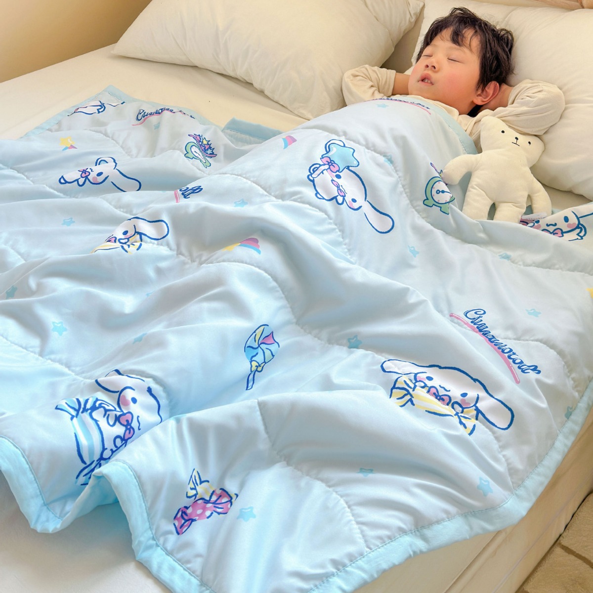 Sanrio Children's Summer Quilt Infant Air-Conditioned Quilt Kurome Kindergarten Nap Machine Washable Thin Quilt Summer Cool