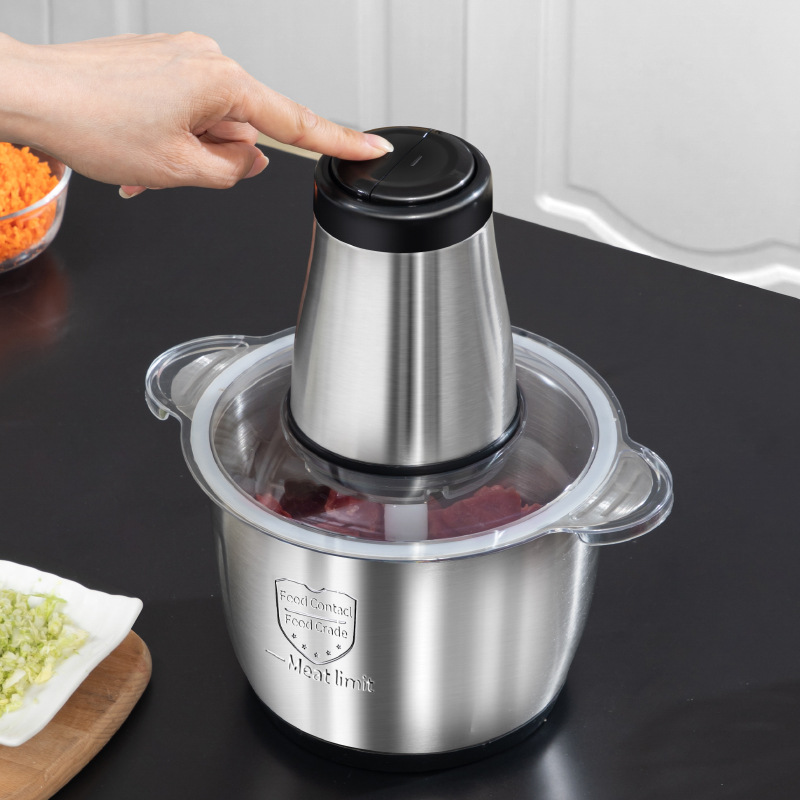 Кросс-граничная электрическая мясорубка из нержавеющей стали, двойная скорость, мощность 3 литра, 5 литров, овощной миксер, оптовый производитель